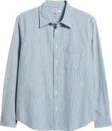 Madewell The Allday Indigo Stripe Button-Up Shirt