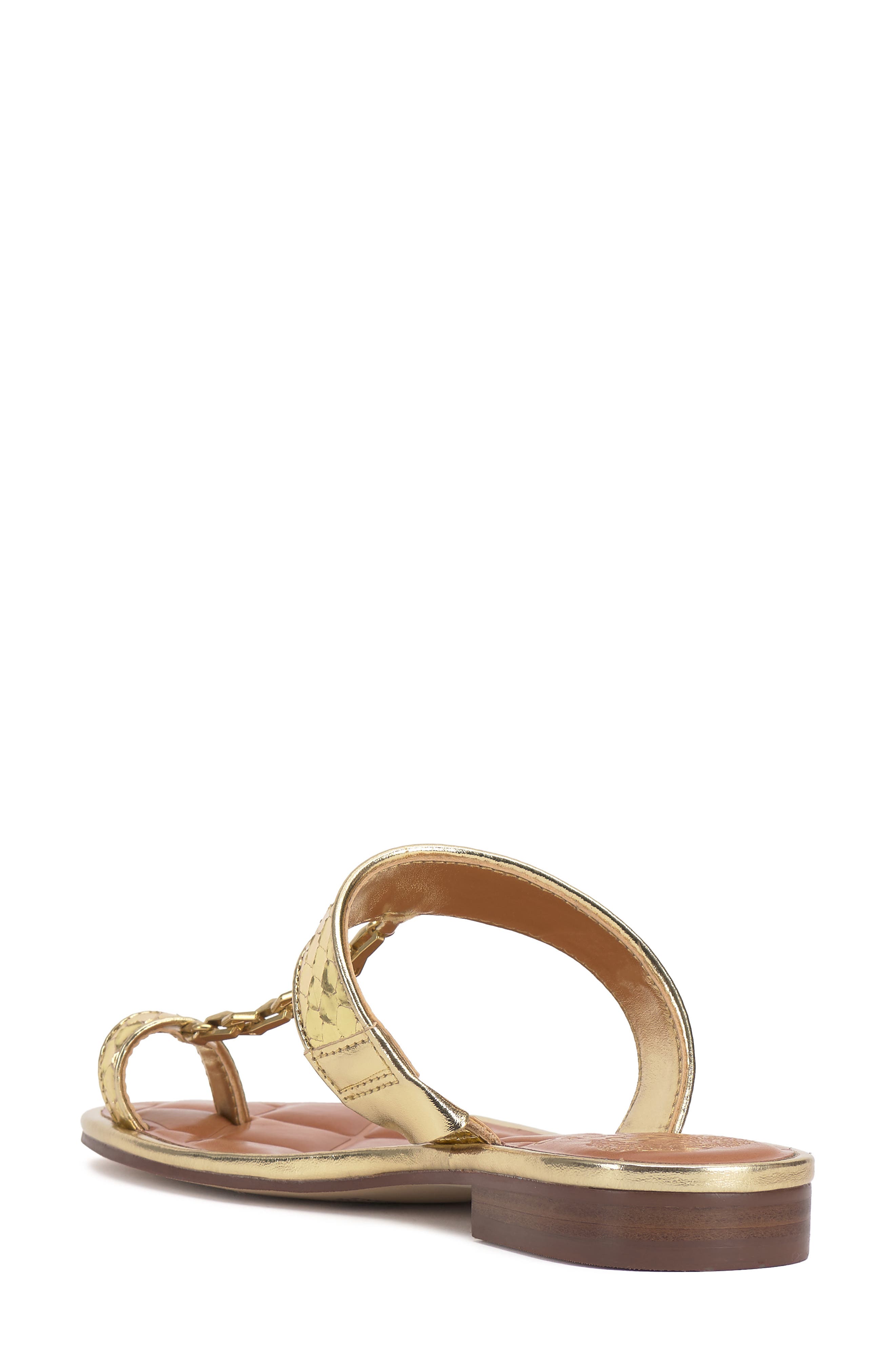 Lexiea Toe Loop Sandal, Alternate, color, GRECIAN GOLD METALLIC