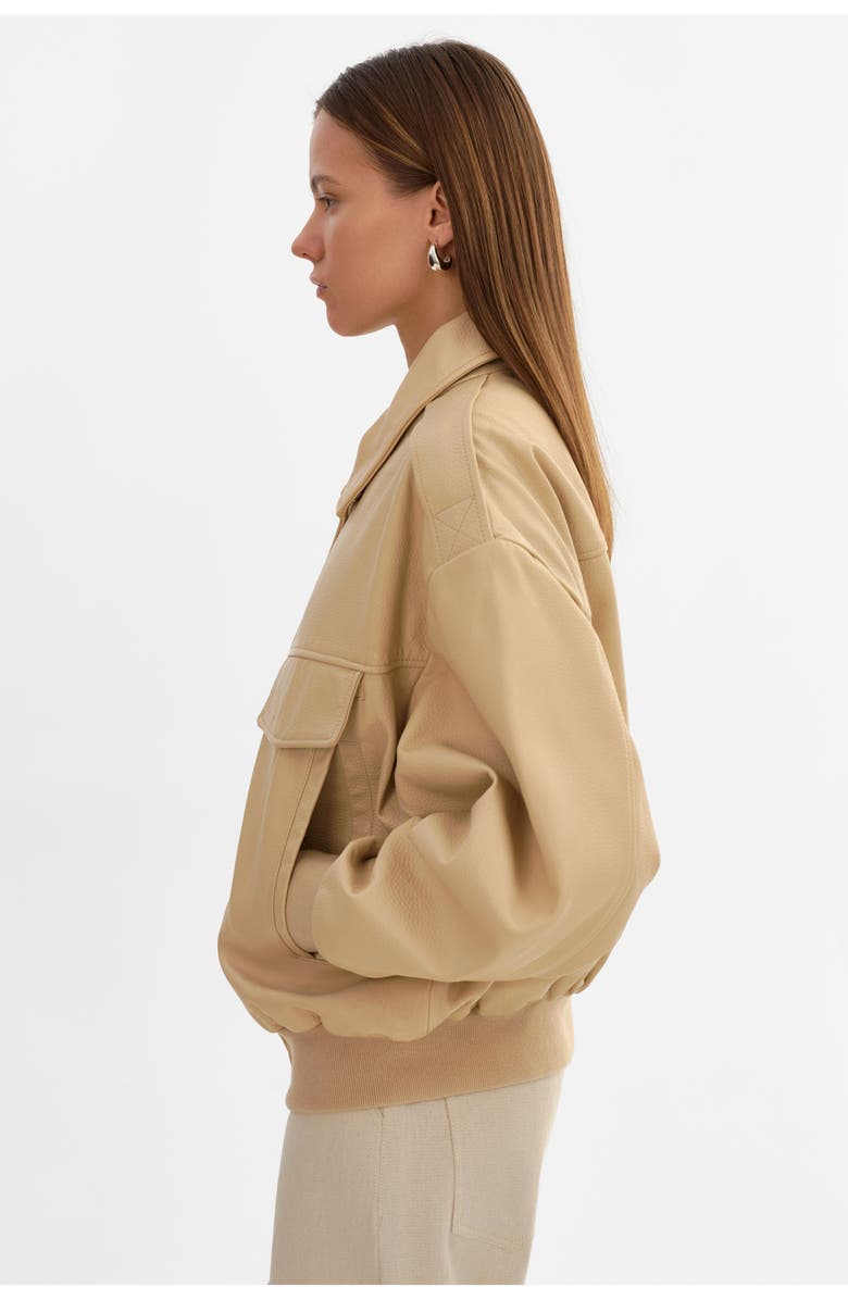LAMARQUE Trevanna | Leather Bomber Jacket, Alternate, color, Blond