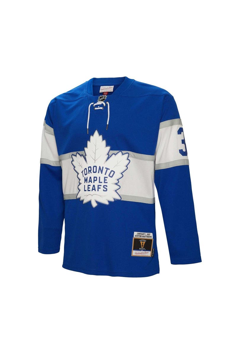 Mitchell & Ness Men's Mitchell & Ness Auston Matthews Blue Toronto Maple Leafs  2017 Winter Classic Blue Line Player Jersey, Alternate, color, 