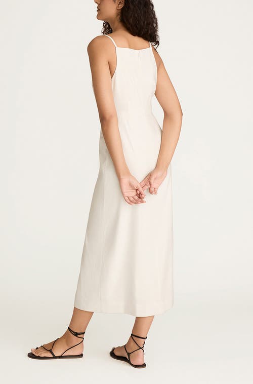 Rebecca Taylor Structured Button Front Midi Dress In Milk