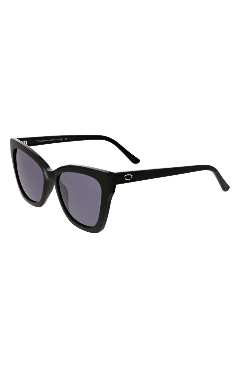 Oscar de la Renta Butterfly Cat Eye Sunglasses, Alternate, color, Black