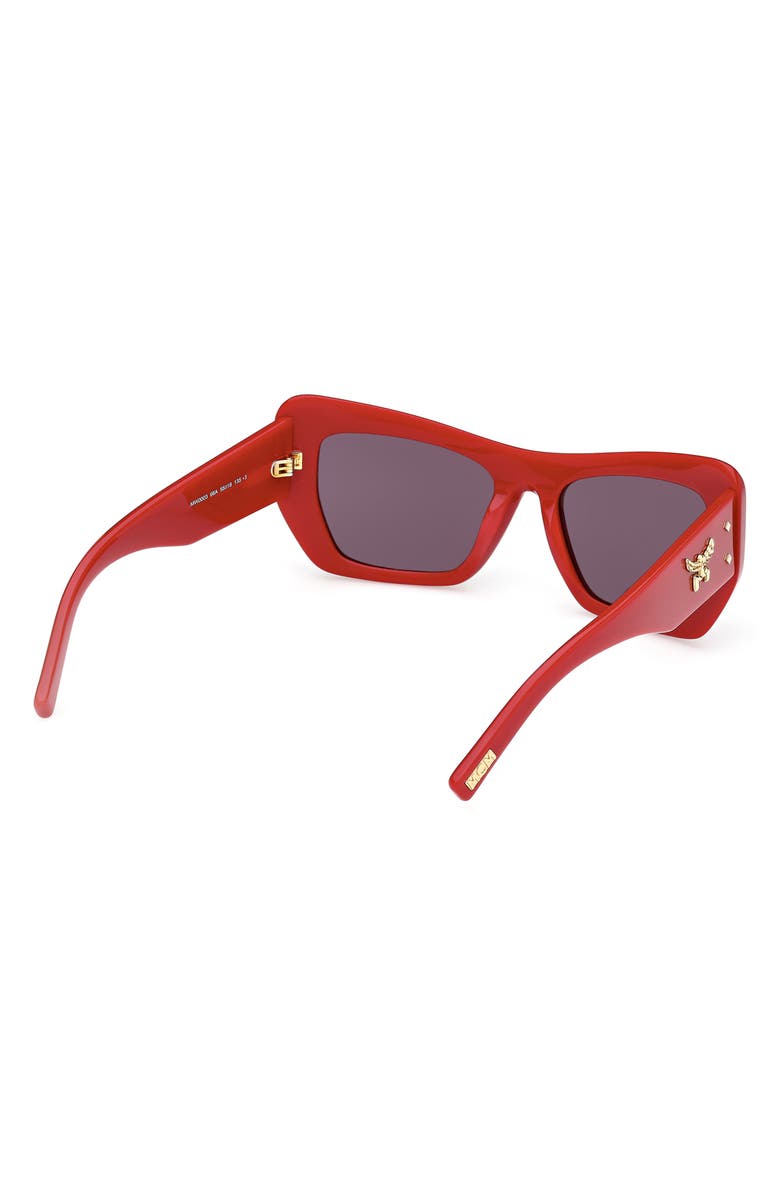 MCM 59mm Butterfly Sunglasses, Alternate, color, Shiny Red / Smoke