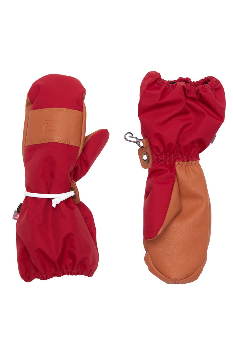 Waterproof Ski Mitten, Alternate, color, Heritage Red