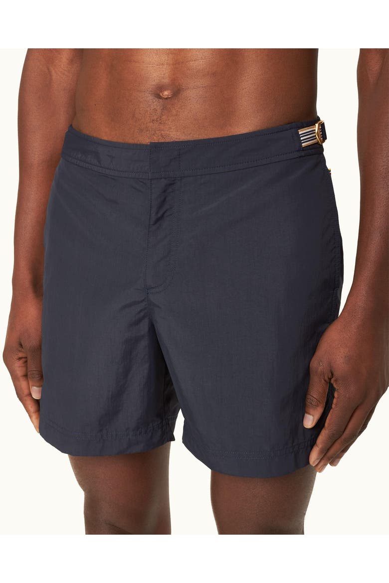 Bulldog Tailored-Fit Swim Shorts, Alternate, color, NIGHT IRIS