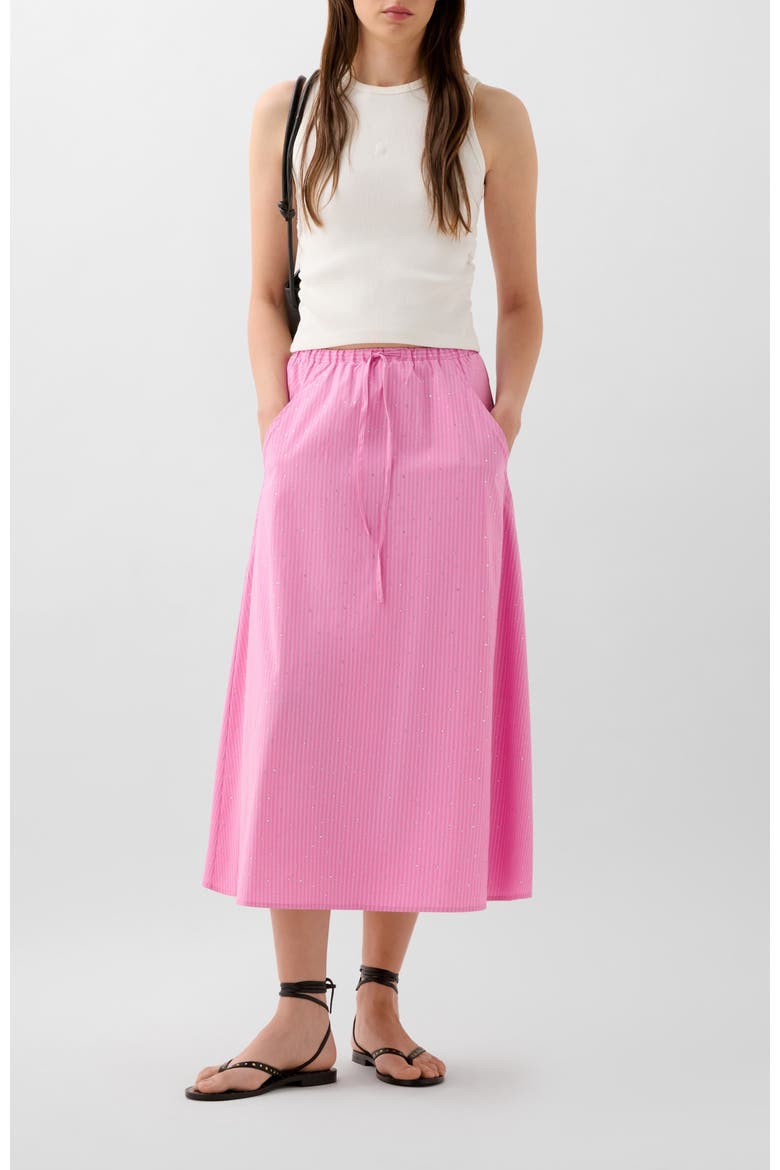 Strass Set Skirt, Alternate, color, Pinkstripes