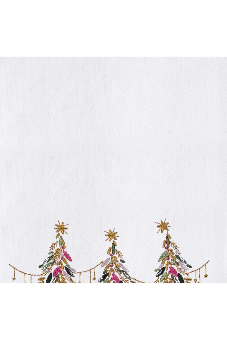 Woodland Festive Pine Tales Embellished Holiday Towel, Alternate, color, Gold