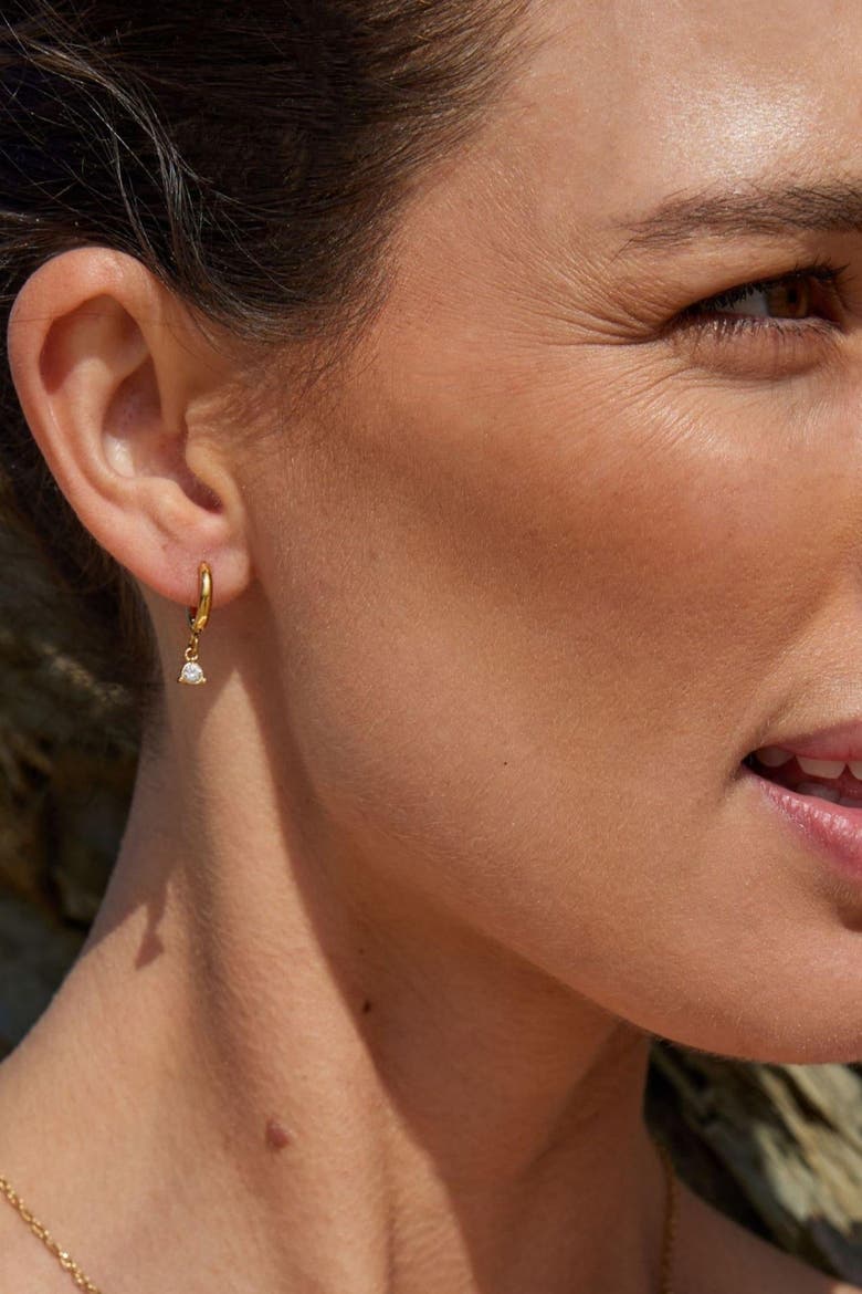 Sparkle Drop Earrings, Alternate, color, Gold