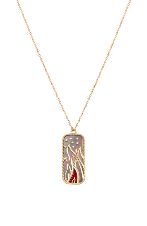 Elements of Love Fire Pendant Necklace