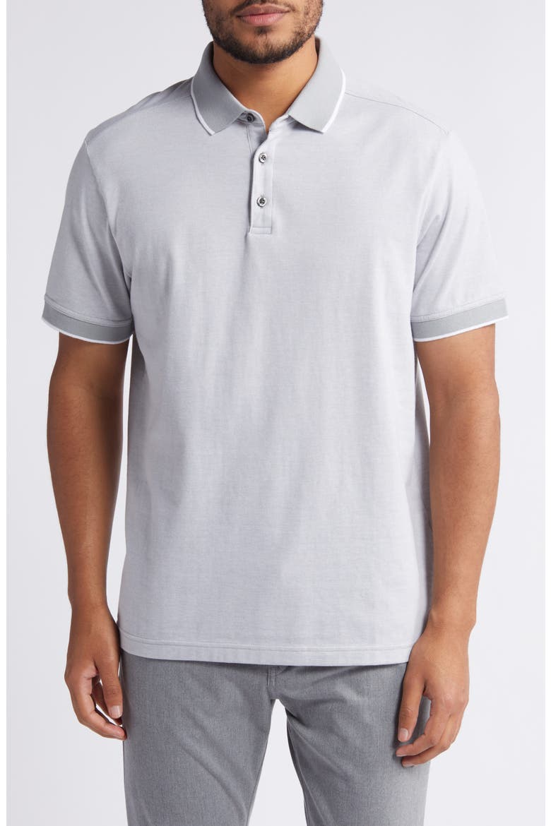 Tech-Smart Performance Polo, Main, color, GREY ULTIMATE FEEDERSTRIPE