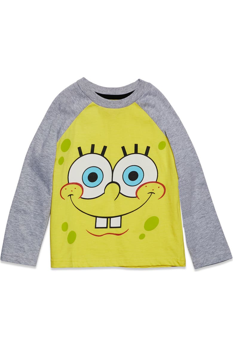 2-Pack Long Sleeve T-Shirts, Alternate, color, SpongeBob Yellow Black