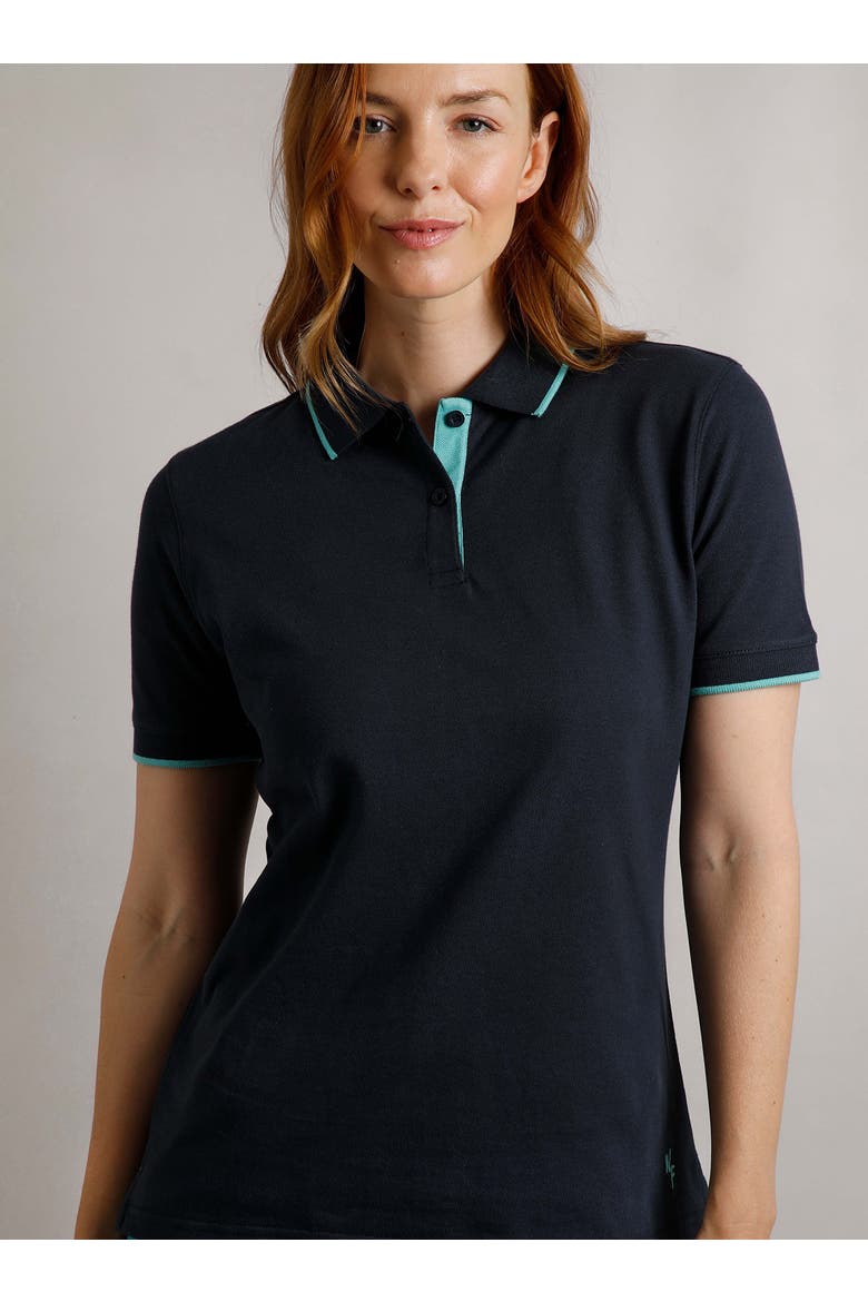 Pammie Pique Polo Shirt, Main, color, Navy