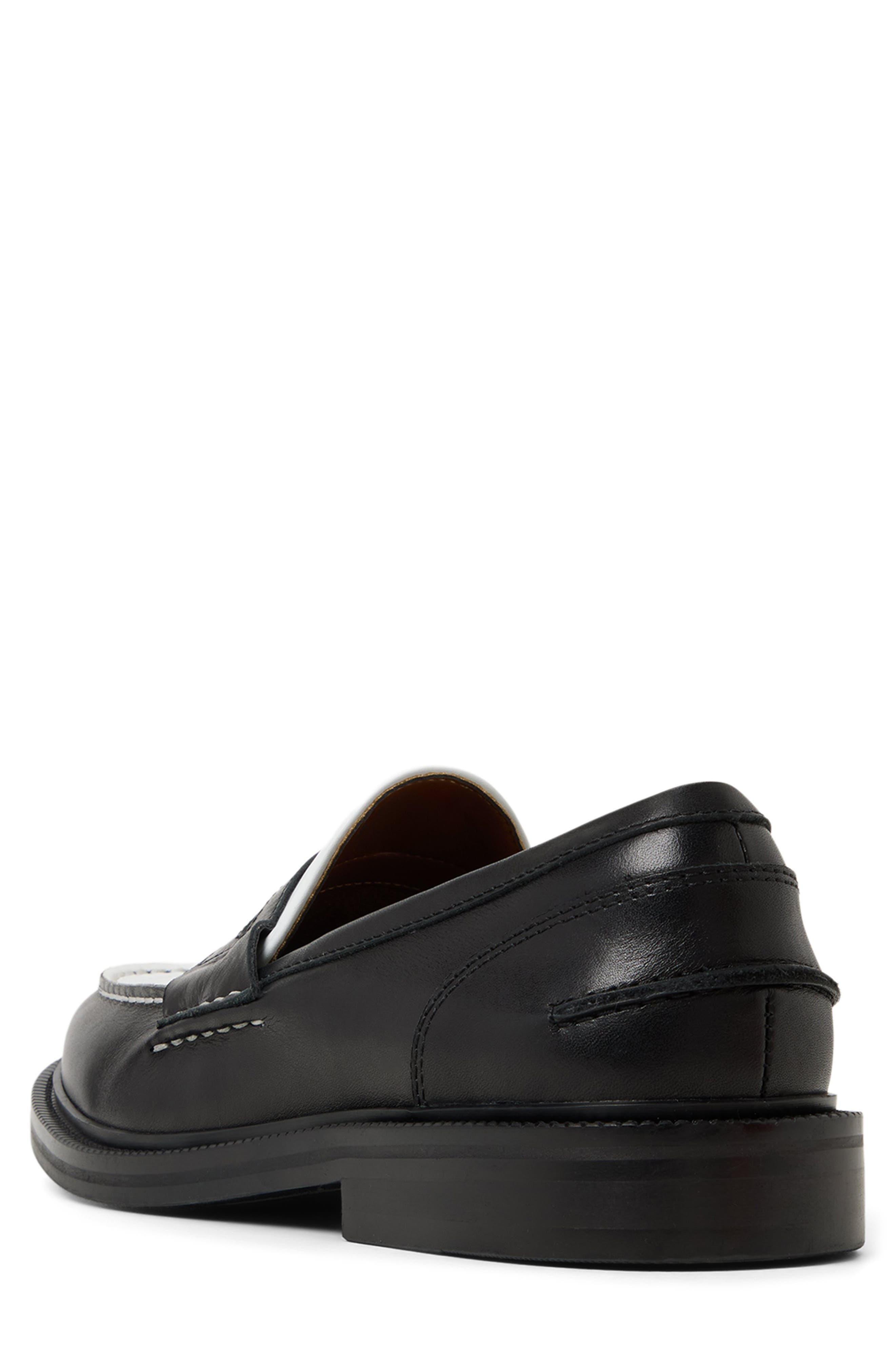 ALDO Buckley Penny Loafer, Alternate, color, Black/ White