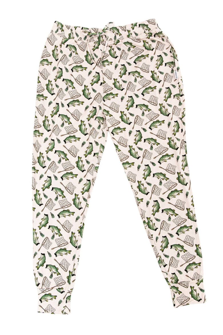 Men's Pajama Joggers, Main, color, Green