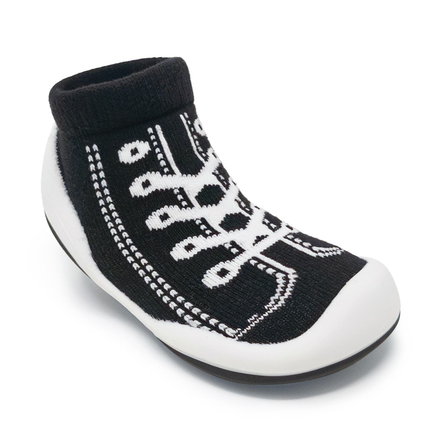 Komuello Toddler Boy Sock Shoes, Alternate, color, Black