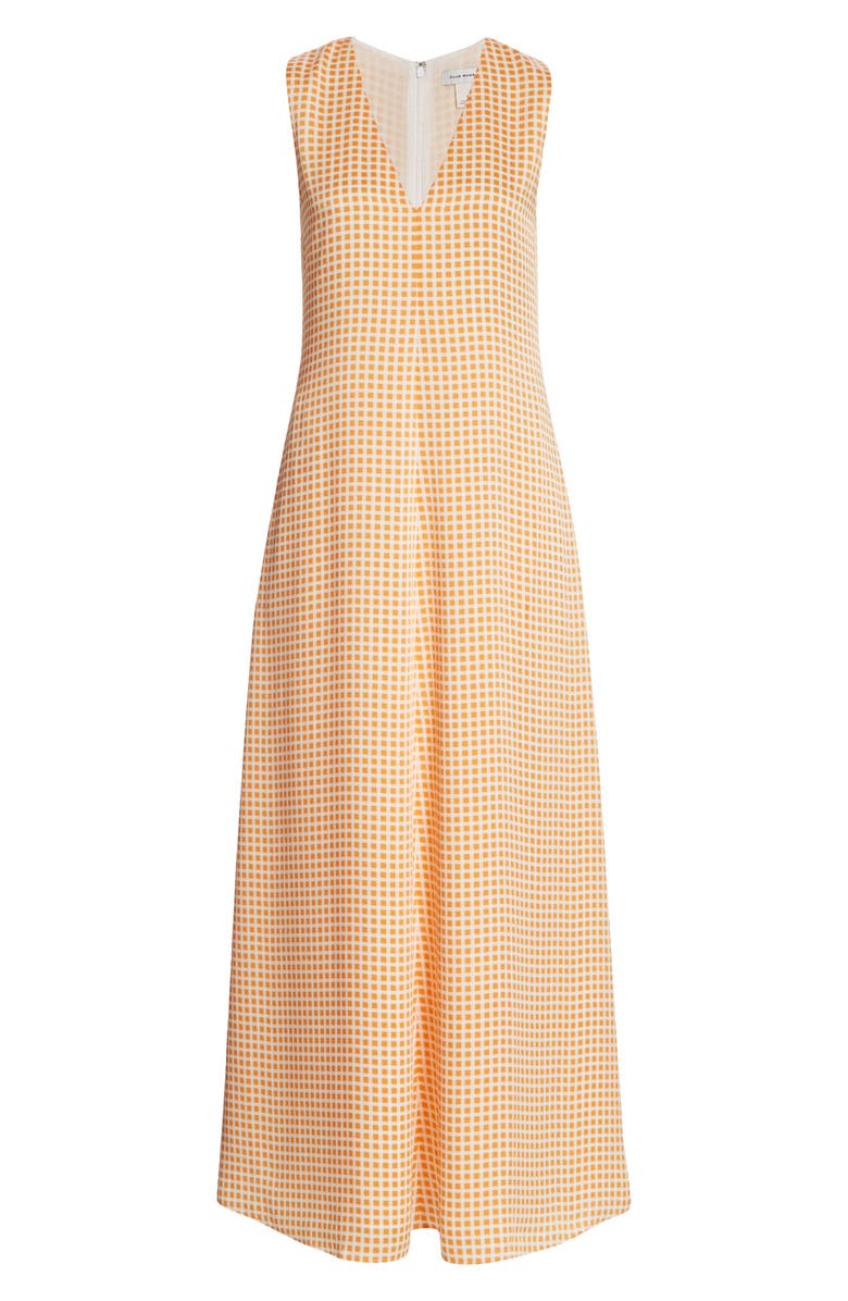 Club Monaco Gingham Soft Swing Maxi Dress, Alternate, color, 