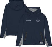 New Era Men's New Era Navy Dallas Cowboys Combine Authentic Raglan Scuba Full-Zip Hoodie