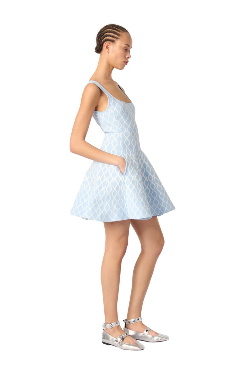 maje Jacquard knit mini dress, Alternate, color, 