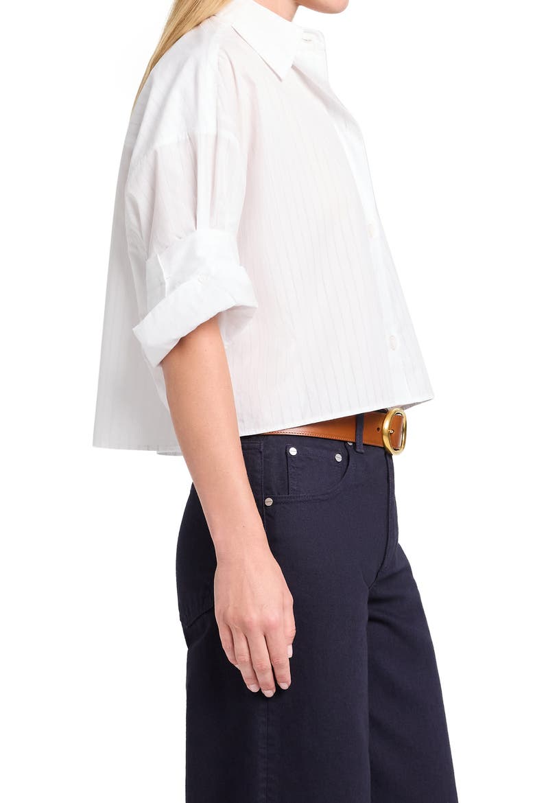 Next Ex Rolled Cuff Shirt, Alternate, color, WHITE / LIGHT BLUE