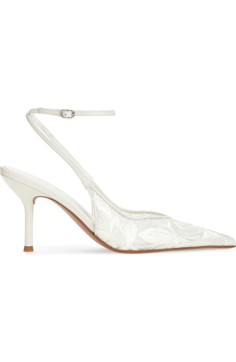 Jeffrey Campbell Exec Ankle Strap Pointed Toe Pump, Alternate, color, Ivory