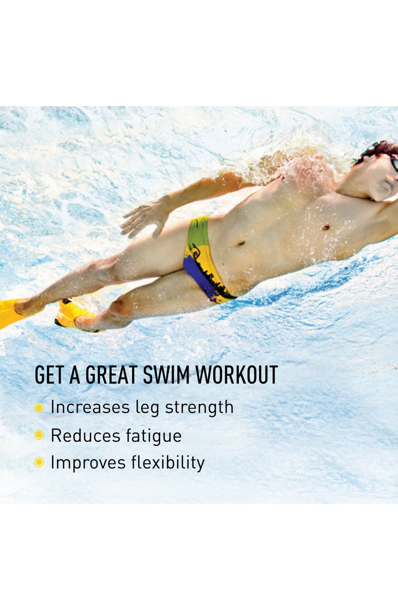 FINIS Z2 Gold Zoomers Swim Fins Short Blade Training Fins for Strength and Speed Natural Rubber Fit, Alternate, color, Yellow