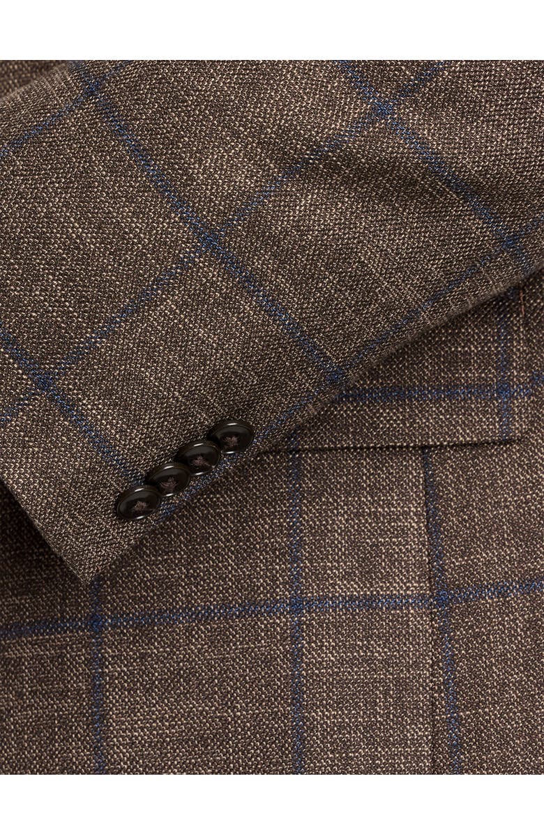 Michael Kors Big & Tall Windowpane Sport Coat, Alternate, color, Tan