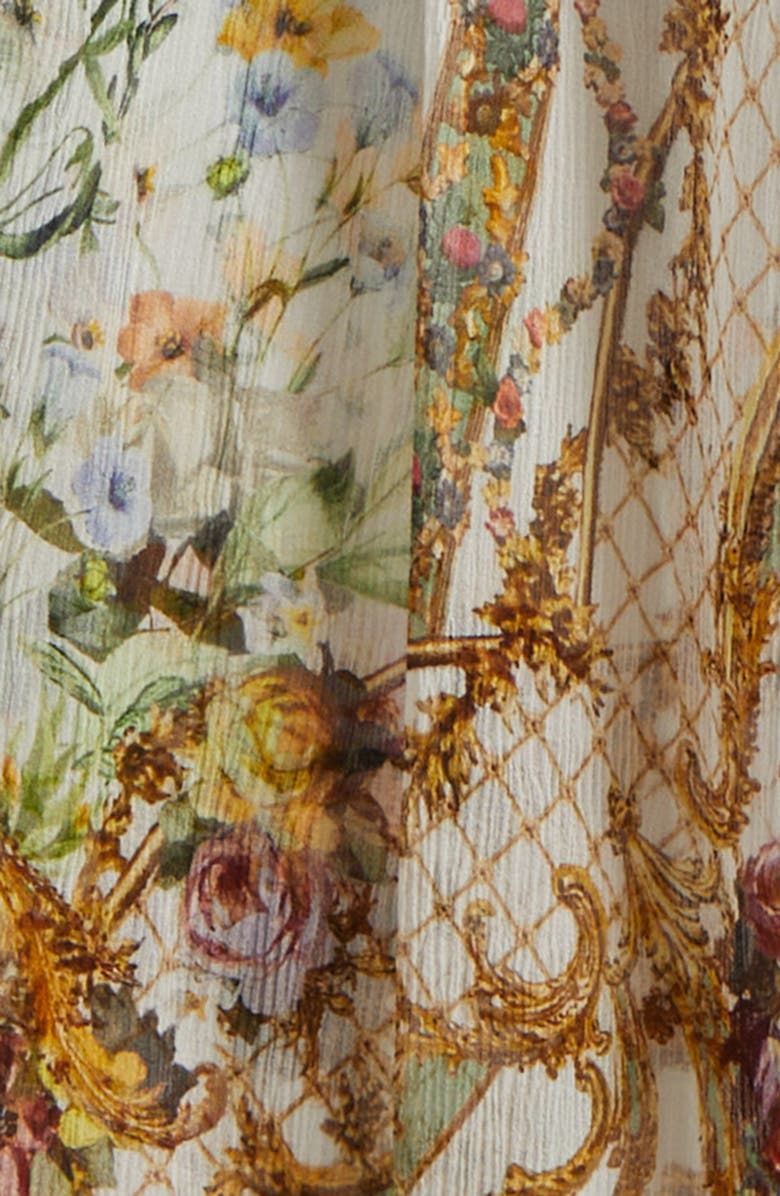 Camilla Dressing Room Drama Long Sleeve Silk Chiffon Maxi Dress, Alternate, color, Dressing Room Drama