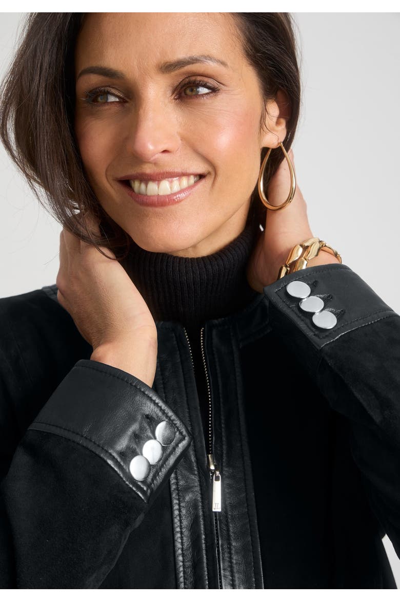 Suede Lady Jacket, Alternate, color, BLACK
