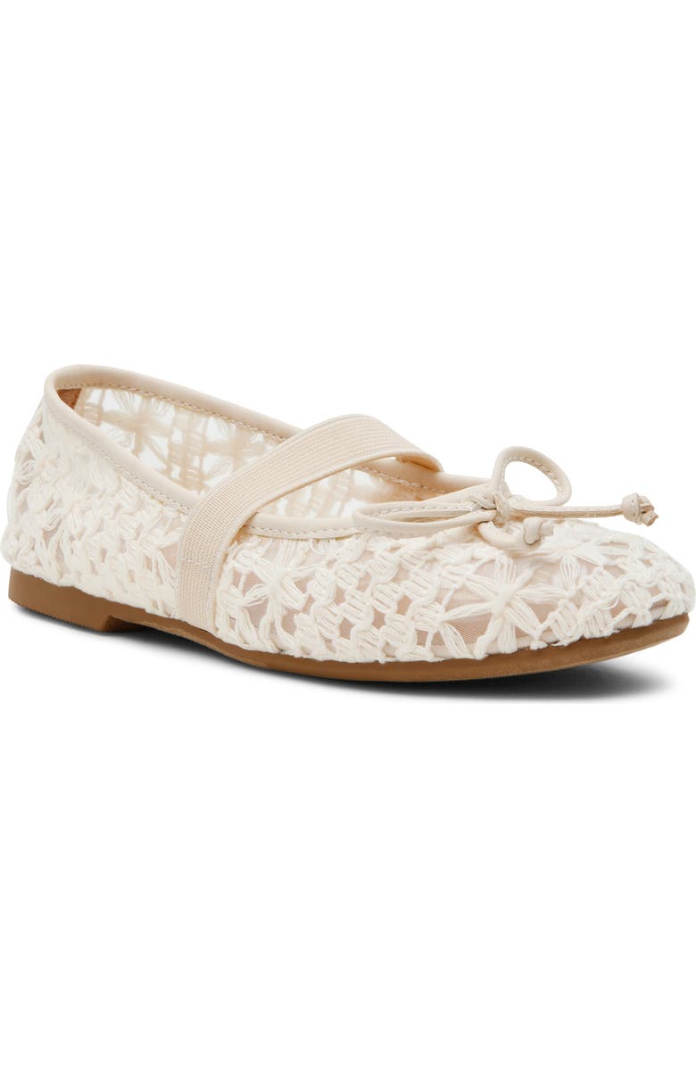 Dolce Vita Kids' Moppet Mesh Mary Jane Flat, Main, color, Ivory