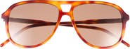 Gucci 57mm Aviator Sunglasses