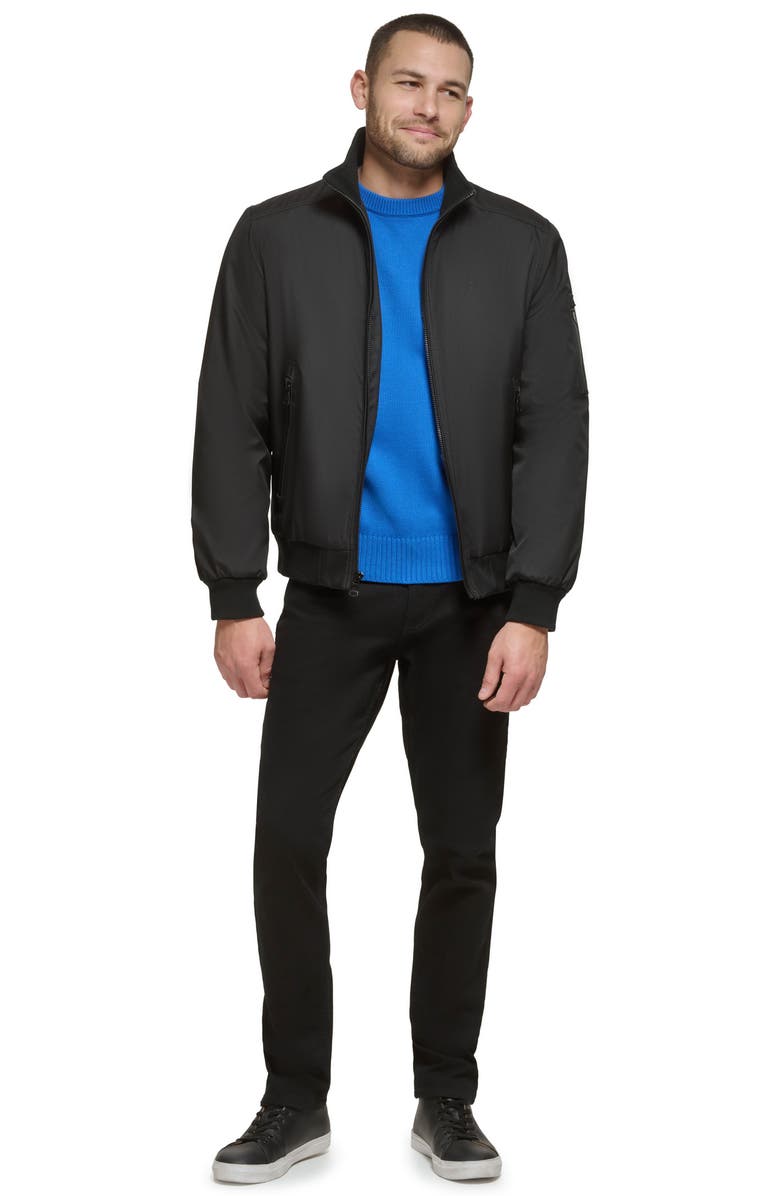Calvin Klein Classic Water Resistant Bomber Jacket, Alternate, color, Black