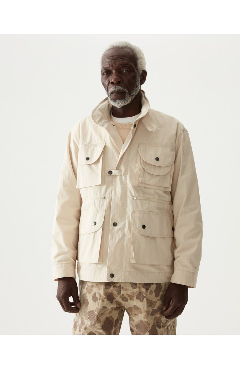 Fortela Tpage Nylon and Cotton Jacket, Alternate, color, White