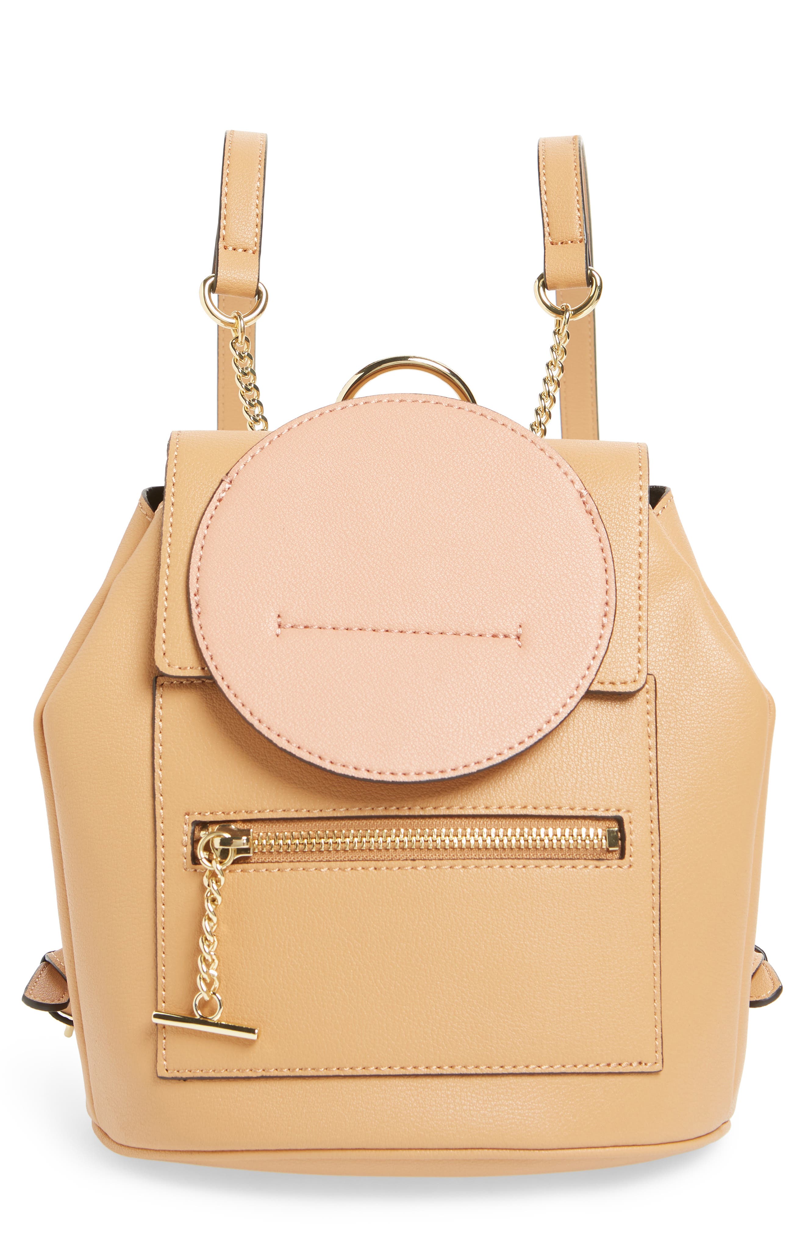 Danielle Nicole Theo Mini Faux Leather Backpack, Main, color, 