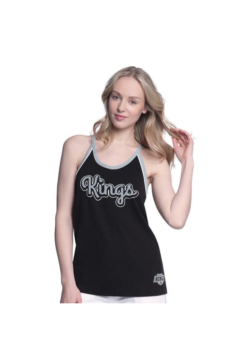 Women's G-III 4Her by Carl Banks Black Los Angeles Kings Curveball Racerback Tank Top, Main, color, Black
