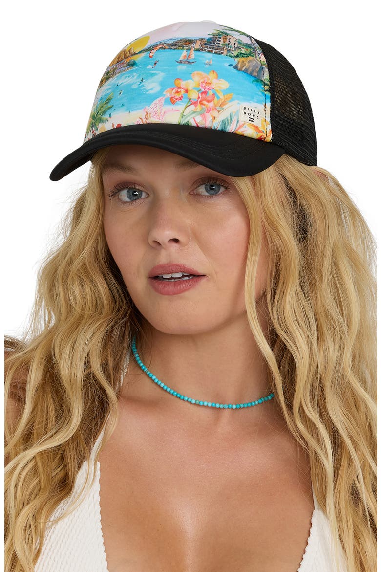 Heritage Mash-Up Trucker Hat, Alternate, color, OCEAN SPRAY