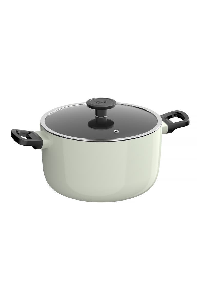Leo Glint 7-Piece Cookware Set, Alternate, color, SAGE