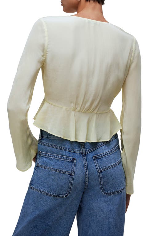 Shop Madewell Bell Sleeve Wrap Top In Candlelight