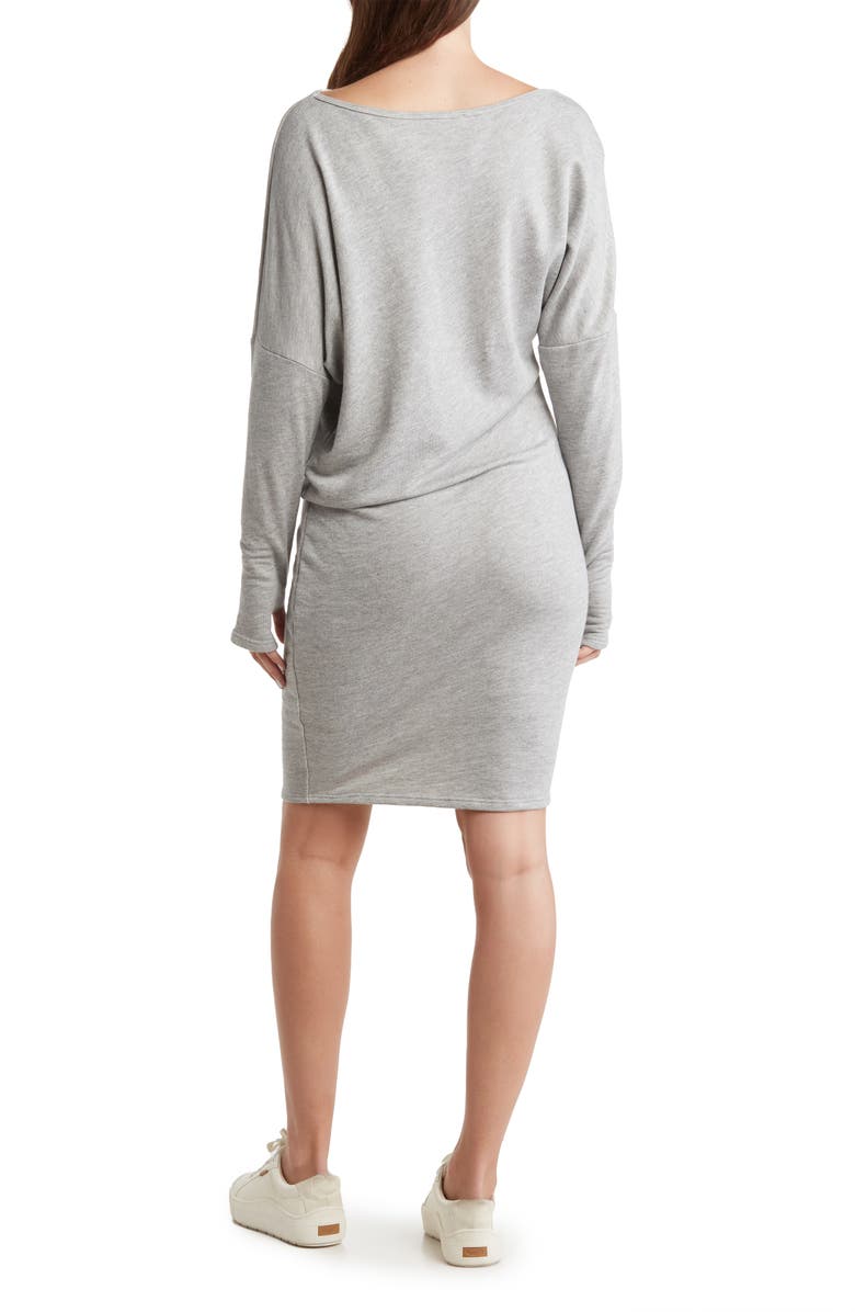 GO COUTURE Long Sleeve Dress, Alternate, color, Heather Grey