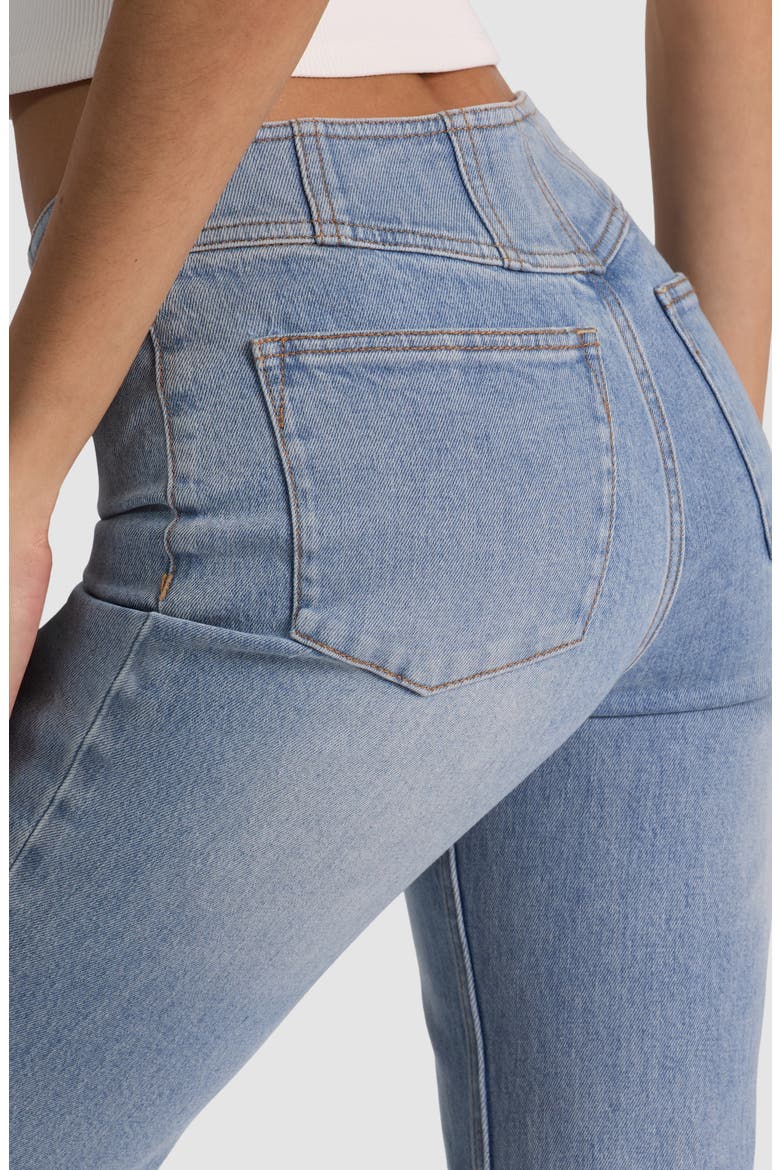 Chelsea Seamed Waist Wide Leg Jeans, Alternate, color, EDIE WASH