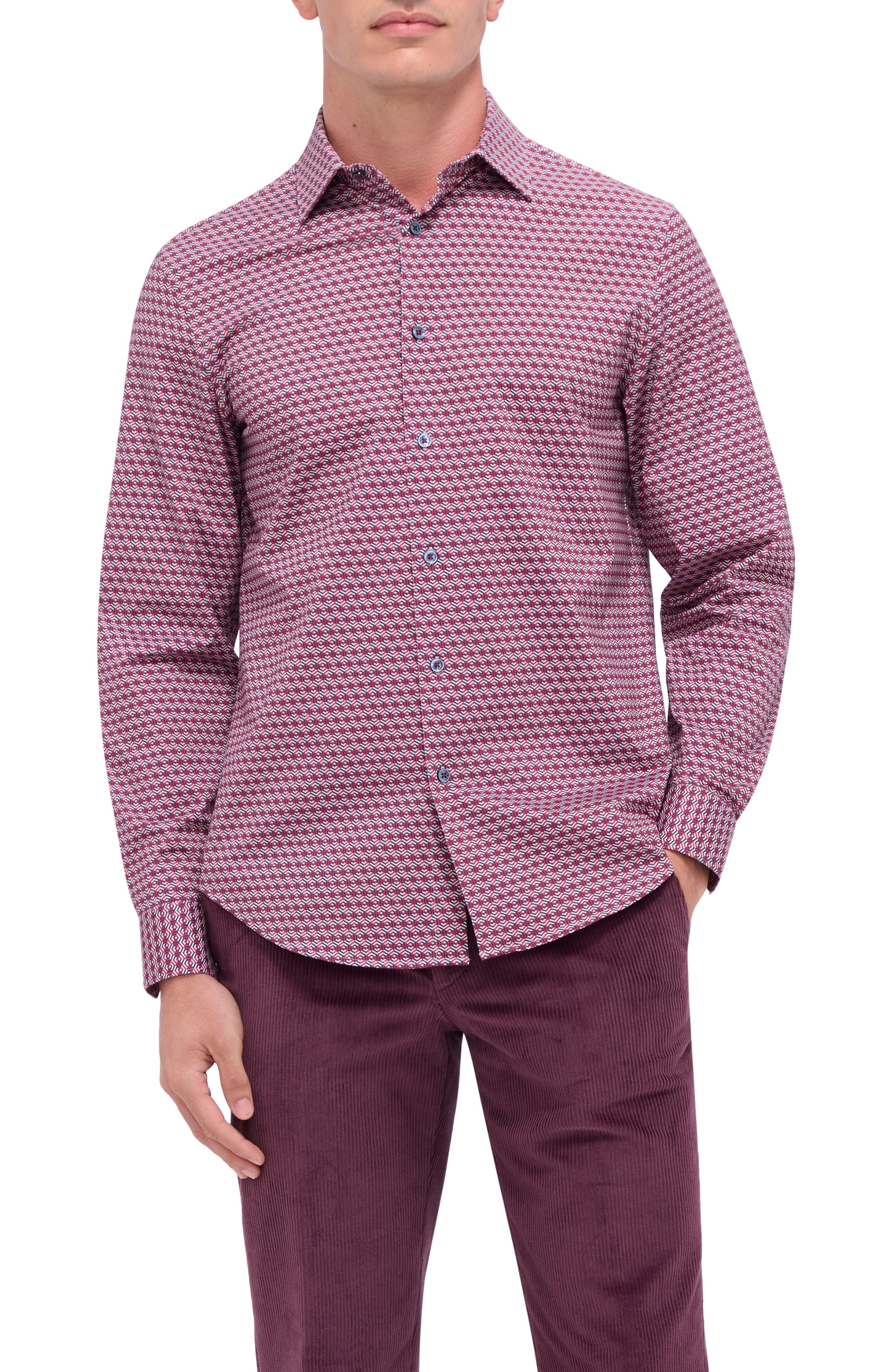 James OoohCotton Geo Print Button-Up Shirt