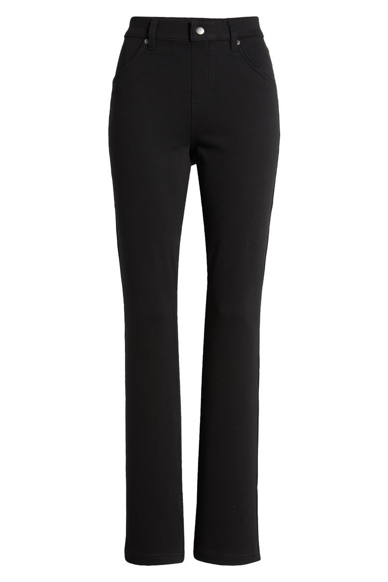 Baby Bootcut Denim Leggings, Alternate, color, BLACK