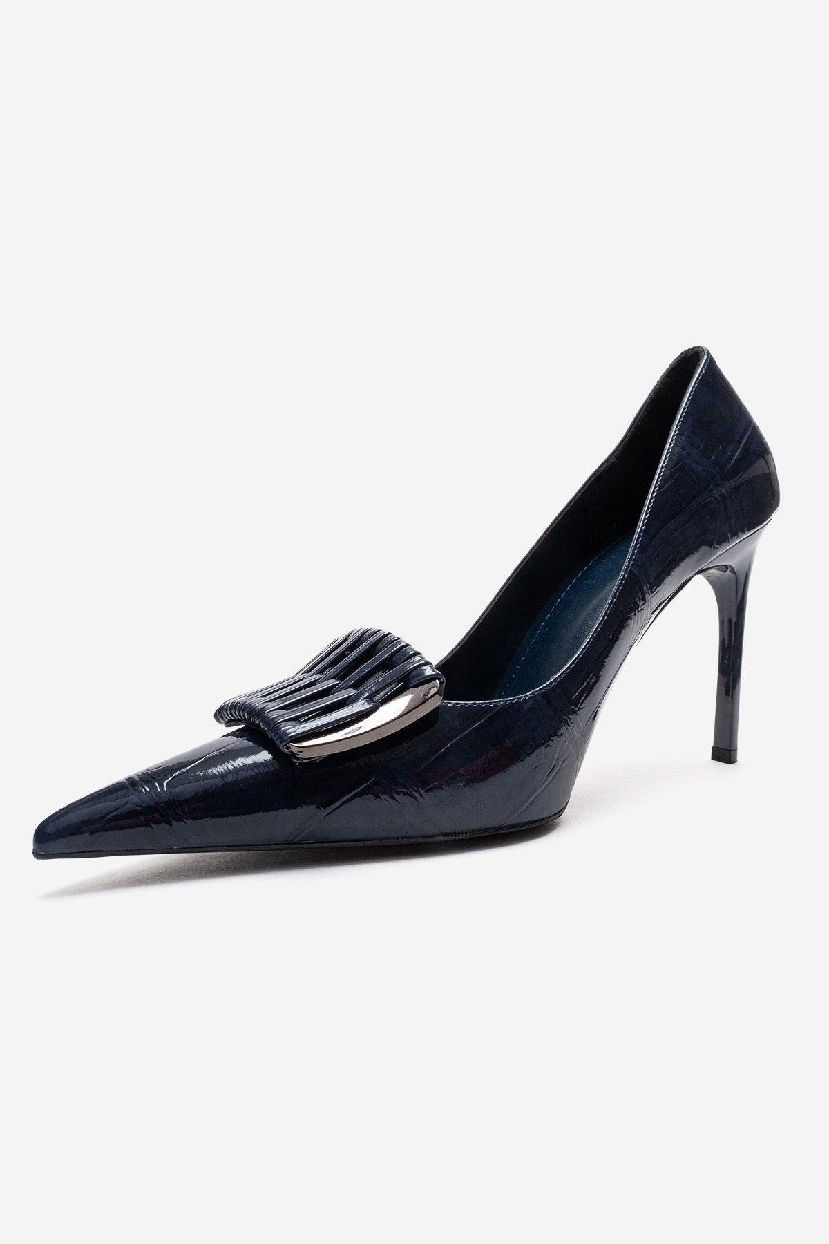 Guerni Stiletto Pump, Alternate, color, Navy Print