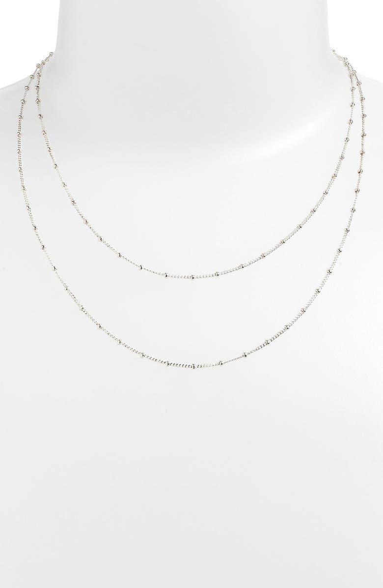 Dogeared '100 Good Wishes' Long Station Necklace, Alternate, color,