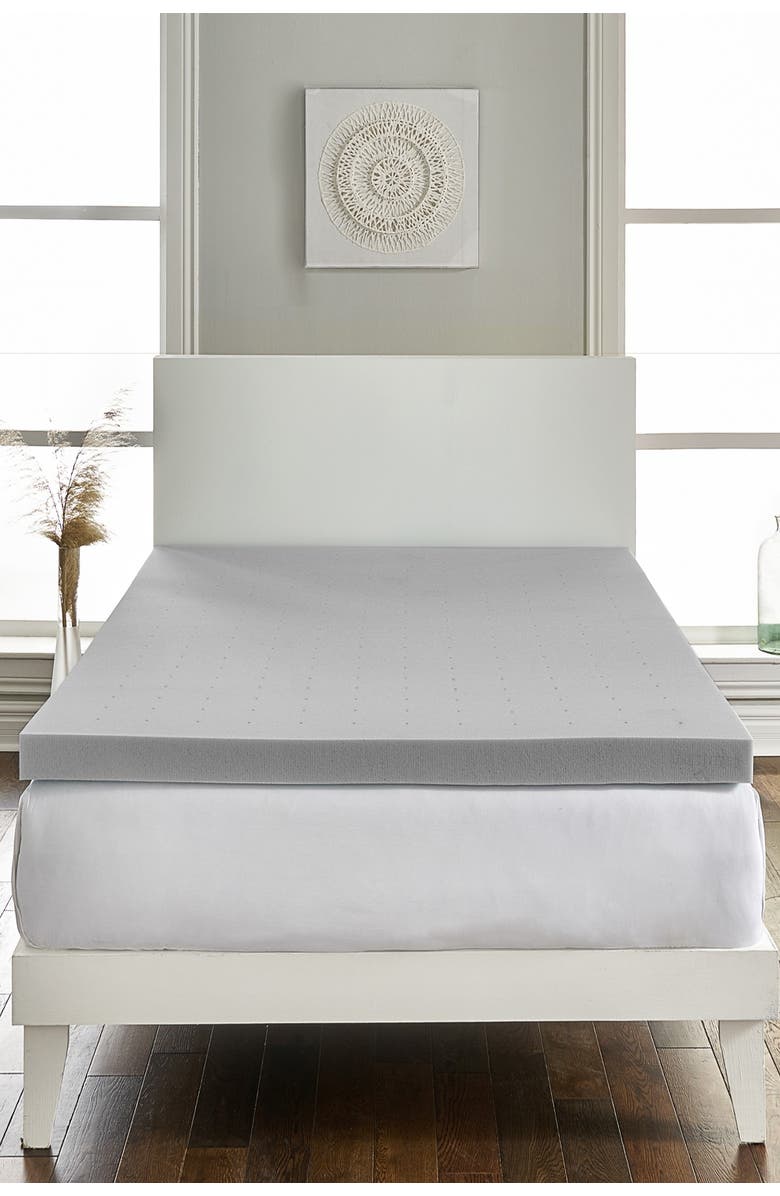 RIO HOME Hotel Laundry(R) Hypoallergenic Charcoal 2.5" Memory Foam Twin XL Mattress Topper, Alternate, color,