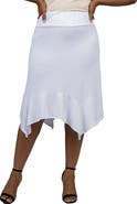 24seven Comfort Apparel Knee Length Elastic Waist Skirt