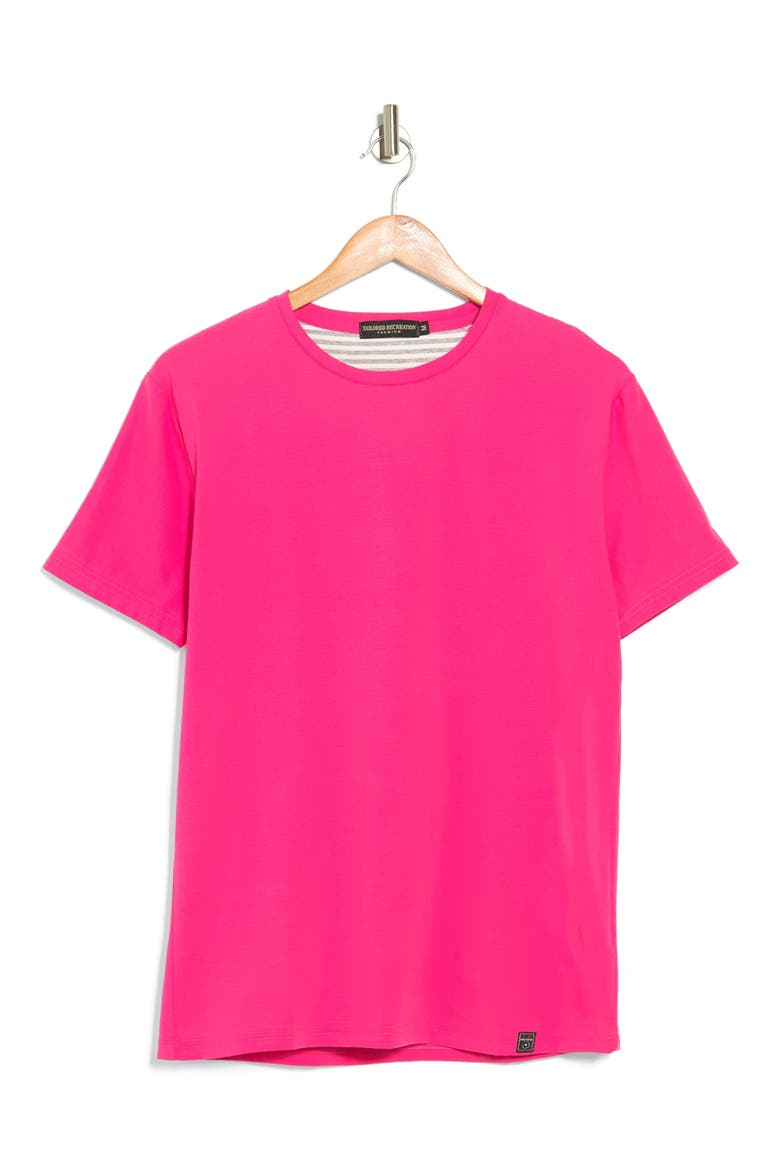 Solid Crewneck T-Shirt, Alternate, color, FUCHSIA