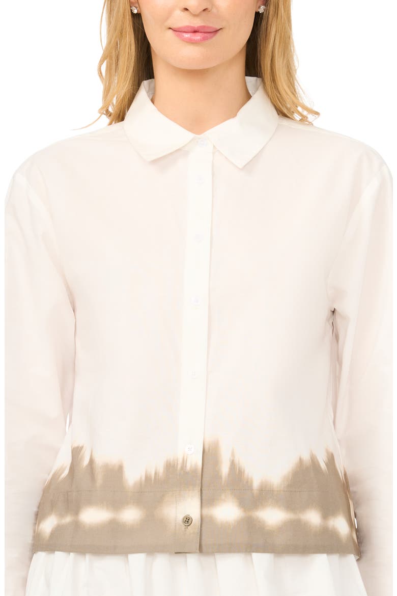 Cropped Button Up Top, Alternate, color, WARM ASH