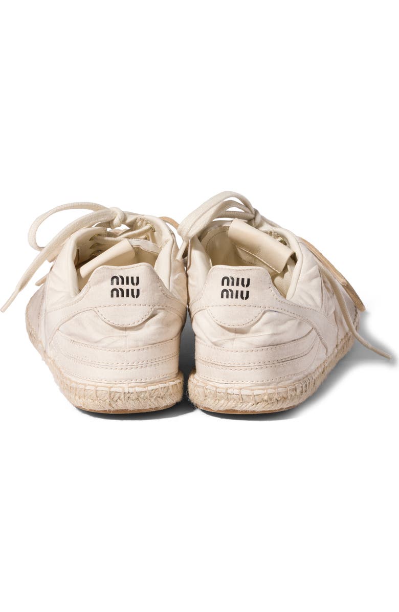 Miu Miu Espadrille Sneaker, Alternate, color, Ecru