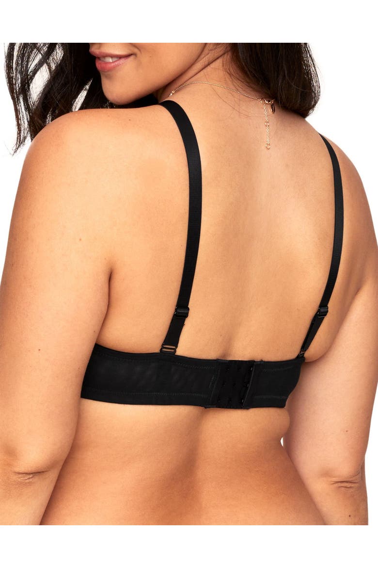 Emmeline Unlined Plunge Bra, Alternate, color, Black