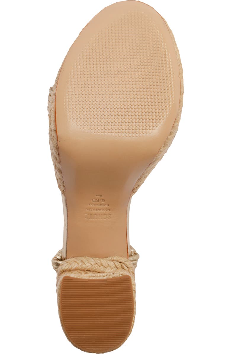 Schutz Nara Ankle Strap Platform Sandal, Alternate, color, Platina